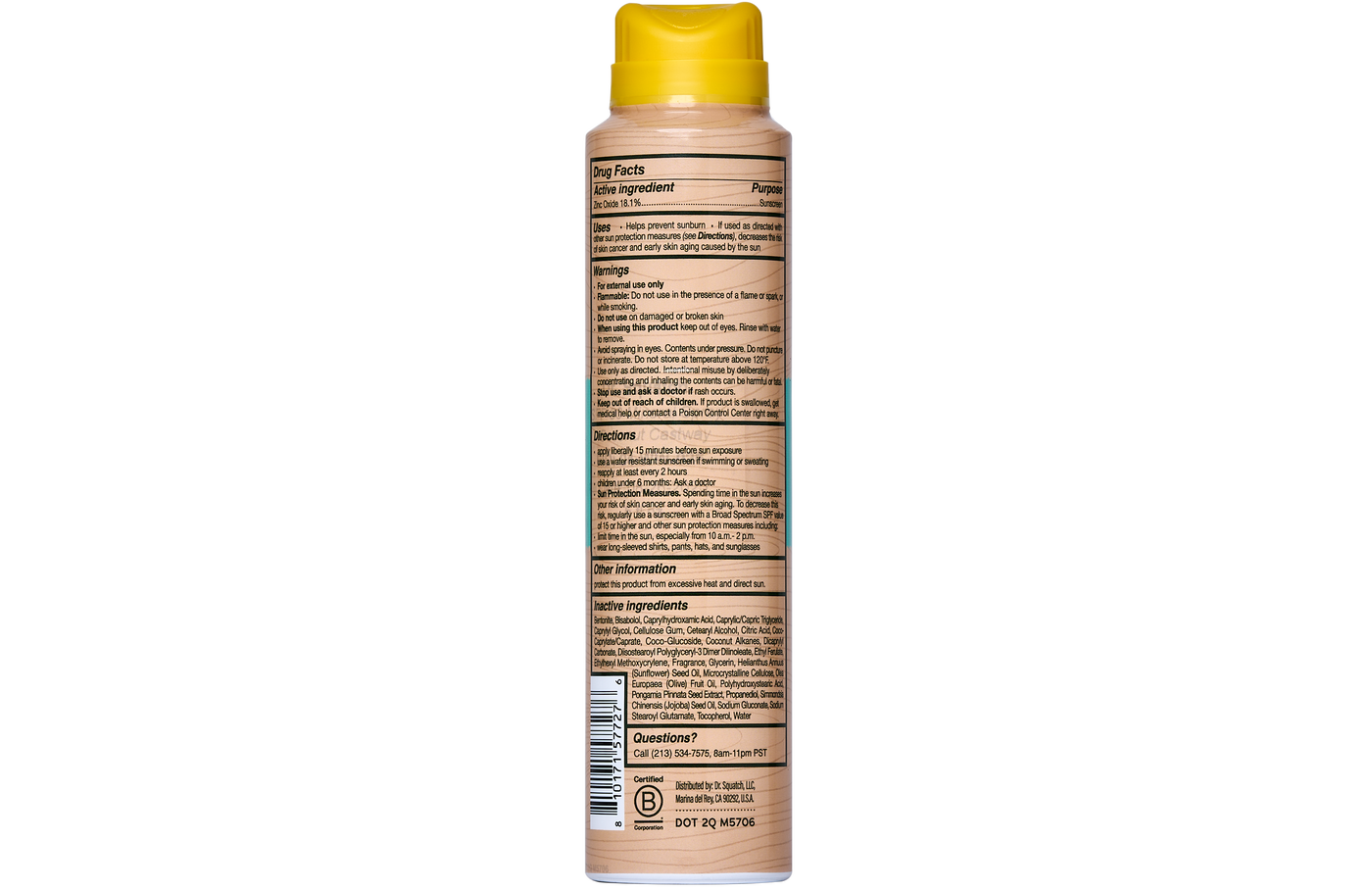 Spray Sunscreen | SPF 30 UVA/UVB Protection | Non-Greasy Mineral Sunscreen for Men E8