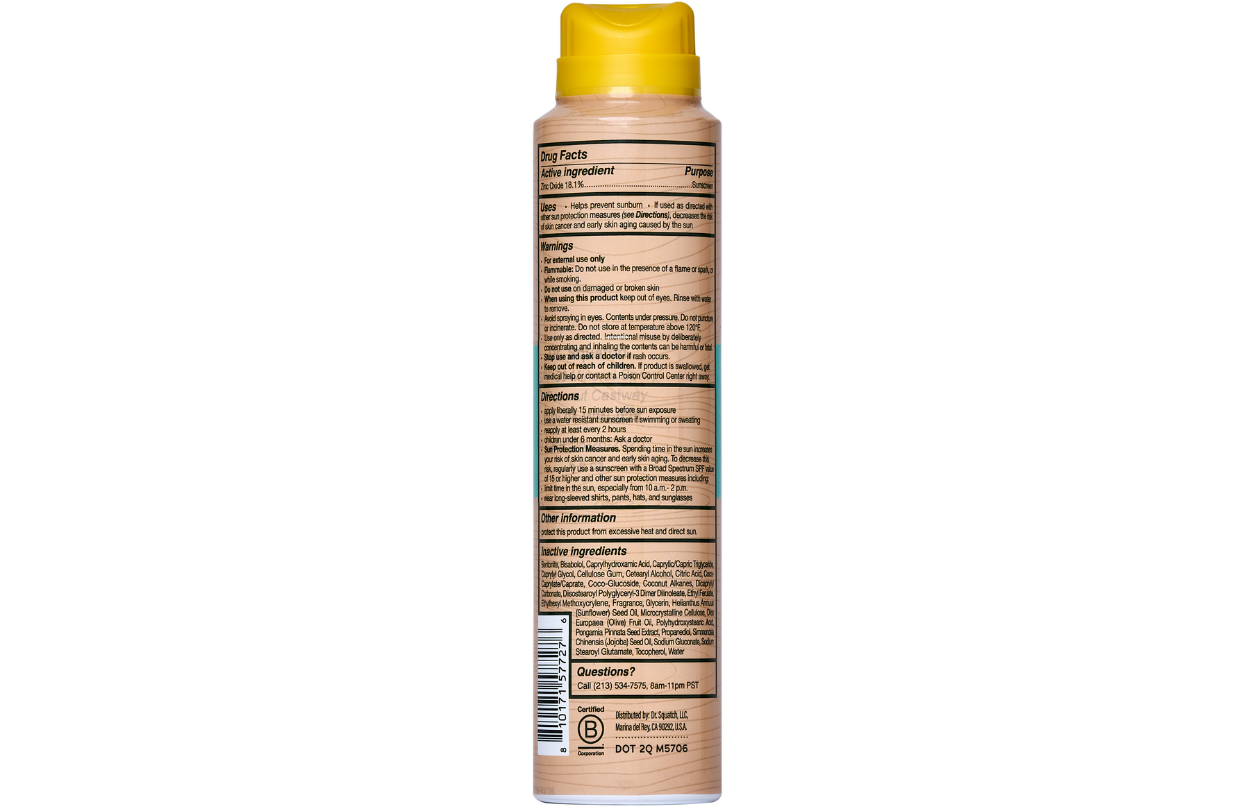Spray Sunscreen | SPF 30 UVA/UVB Protection | Non-Greasy Mineral Sunscreen for Men E8