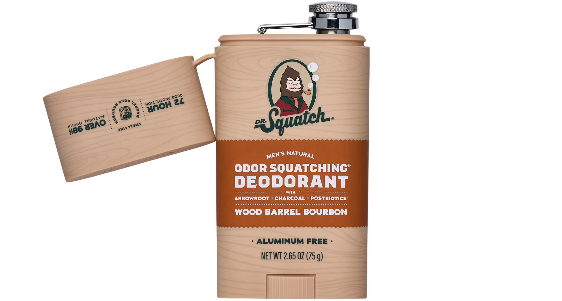 Wood Barrel Bourbon Deo Flask X9