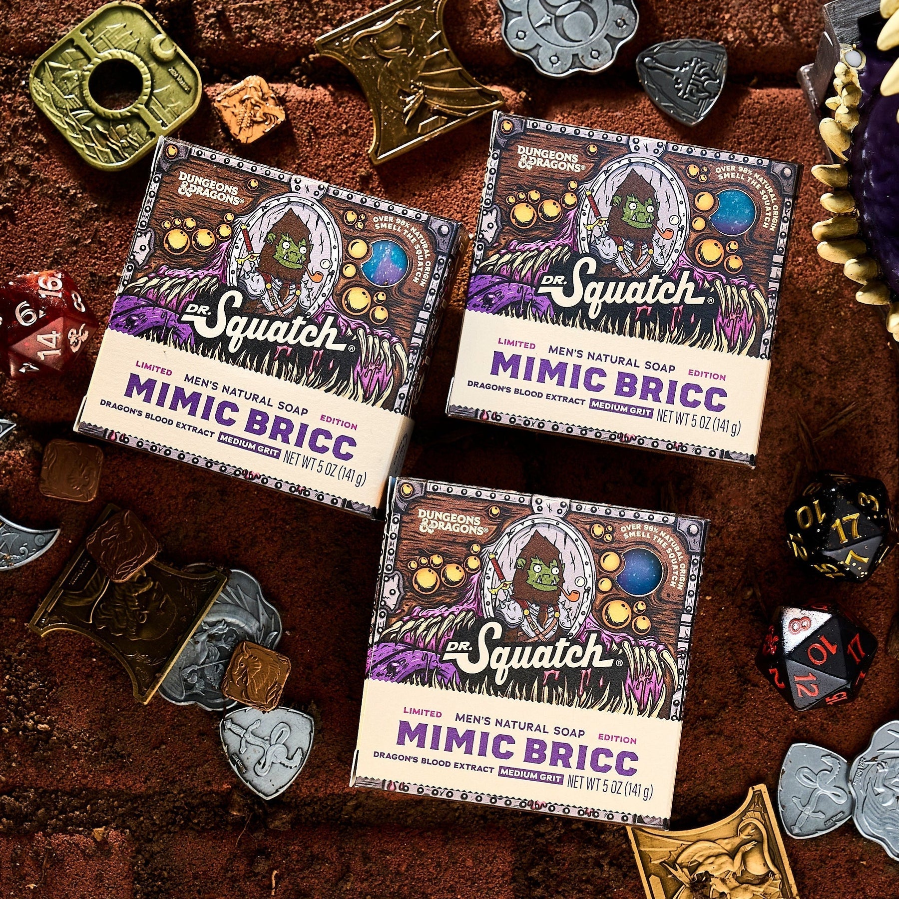 Dungeons & Dragons Mimic Bricc 3-Pack - Exclusive Limited Edition Bar Soap K1