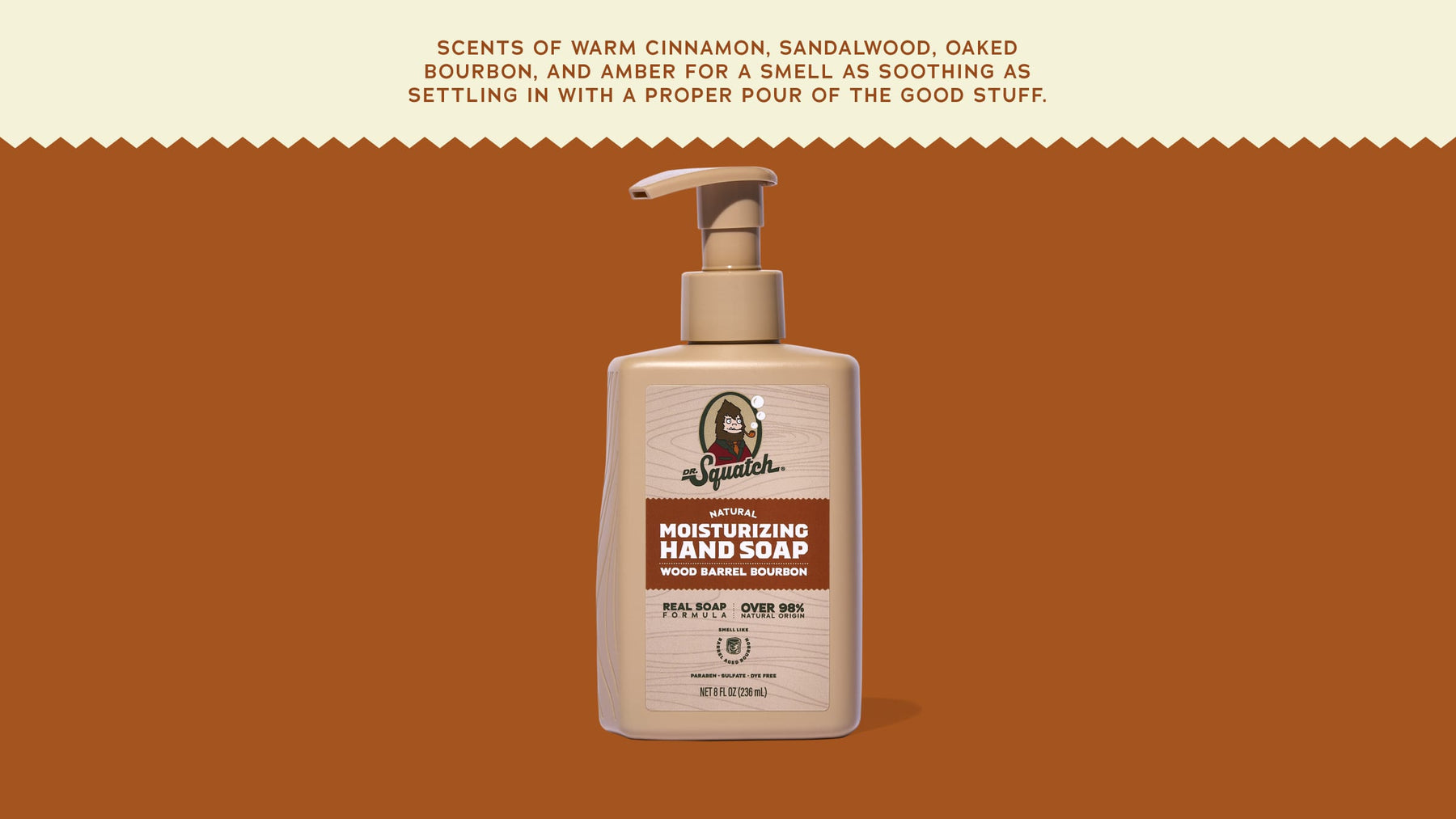 Wood Barrel Bourbon Hand Soap B7