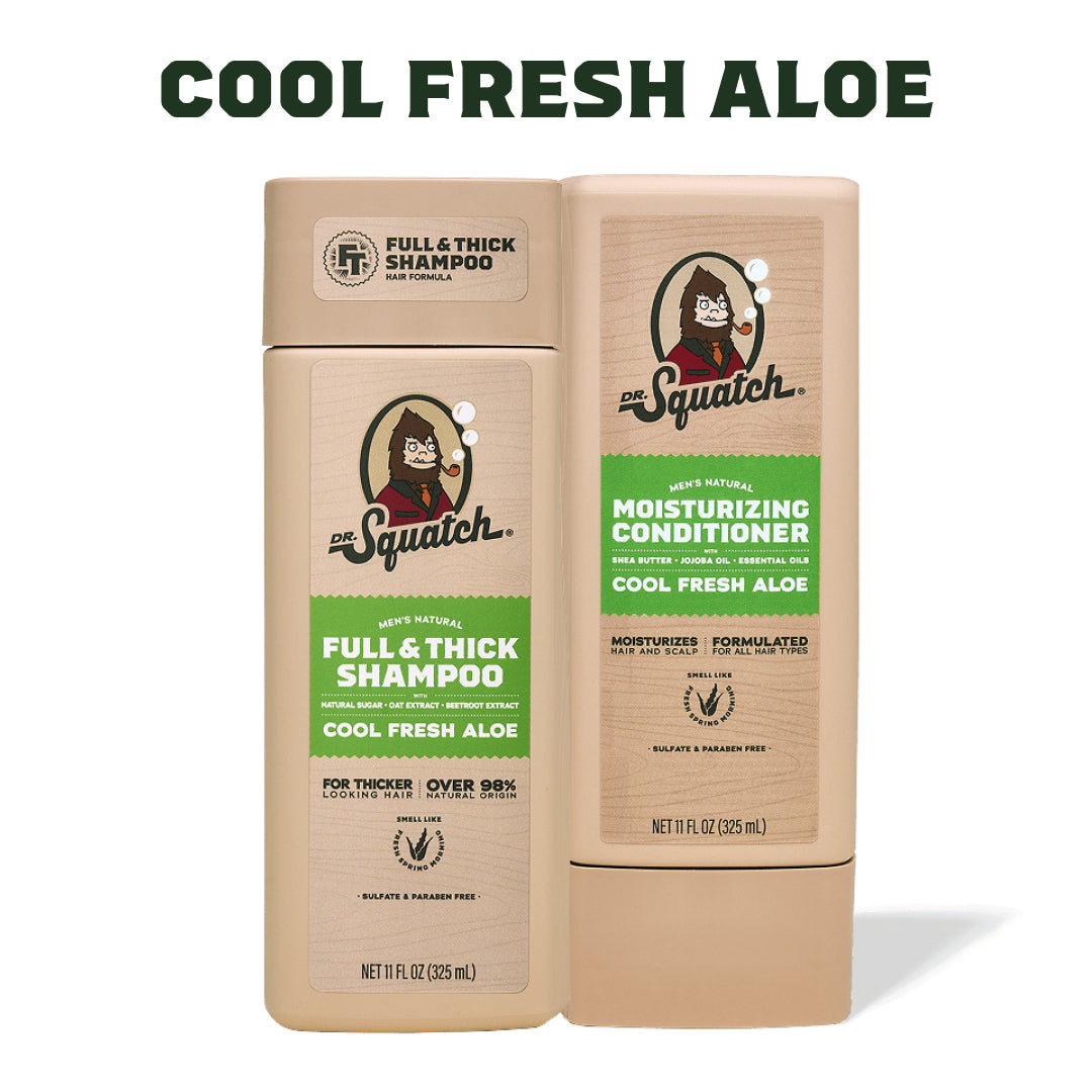 Hair Care Kit + Free Scalp Scrubber | Full & Thick Shampoo | Moisturizing Conditioner | Natural Products for Men K9