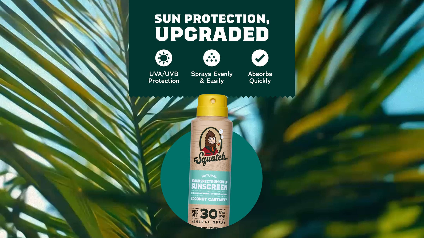 Spray Sunscreen | SPF 30 UVA/UVB Protection | Non-Greasy Mineral Sunscreen for Men E8