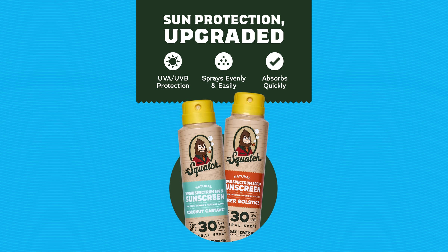 Spray Sunscreen 2-Pack | SPF 30 UVA/UVB Protection | Non-Greasy Mineral Sunscreen for Men F2