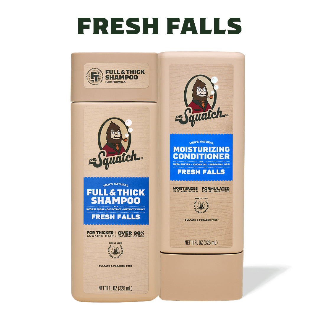 Hair Care Kit + Free Scalp Scrubber | Full & Thick Shampoo | Moisturizing Conditioner | Natural Products for Men K9