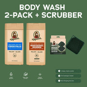Body Wash 2-Pack + Scrubber A8