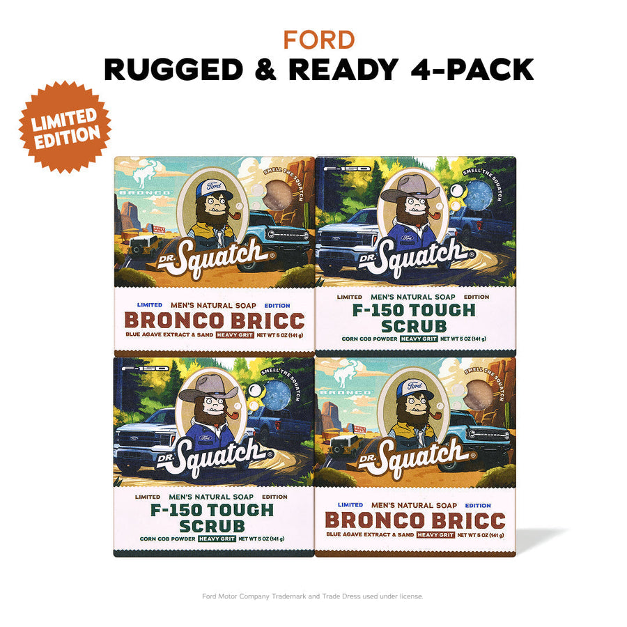 Ford Rugged & Ready 4-Pack - Exclusive Limited Edition Bar Soap J0